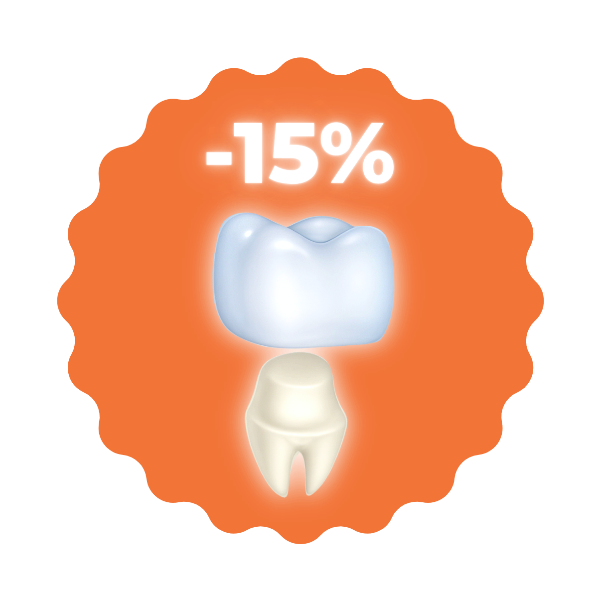 Ортопедическое лечение - керамическая коронка со скидкой 15%
